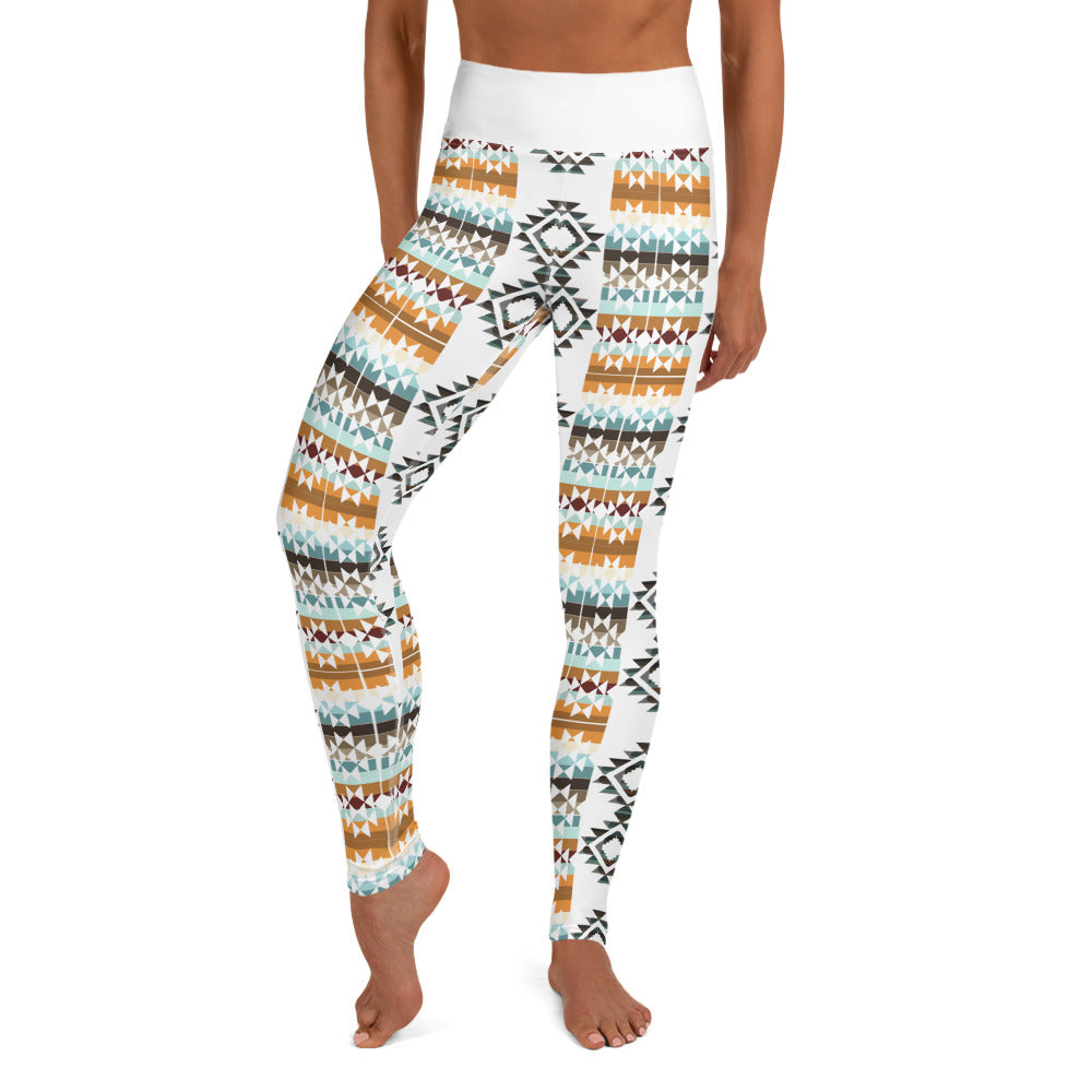 Aztec Blanket Print Yoga Leggings