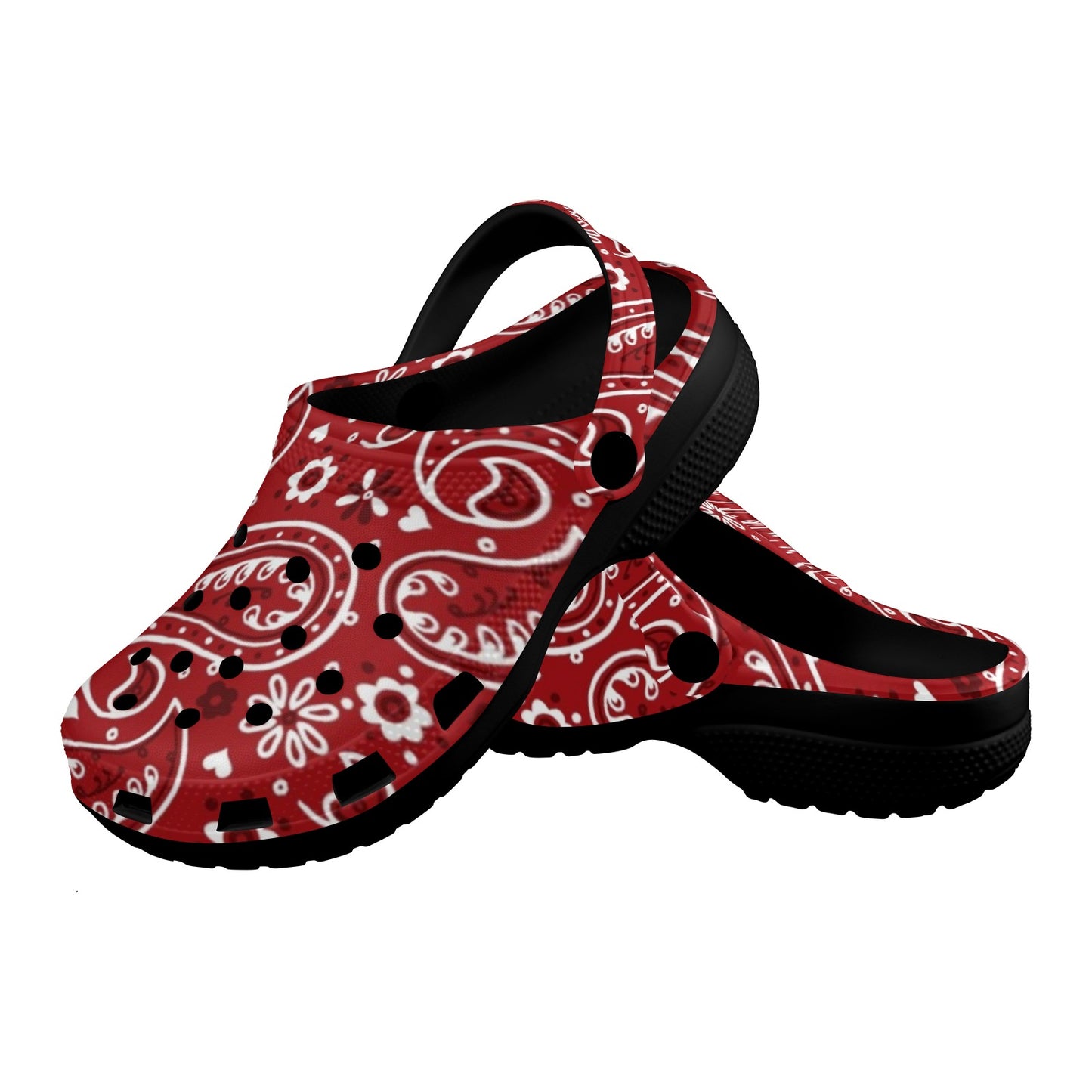 Red Bandana Clog Shoes