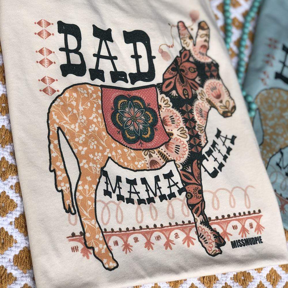 Badass Mamacita Tee - bad, cita, donkey, graphic, mama, mamacita, mexican, shirt, tees, western -  - Baha Ranch Western Wear