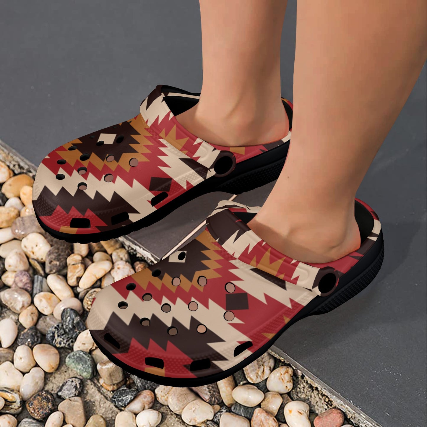 Southwestern Aztec Clog Shoes