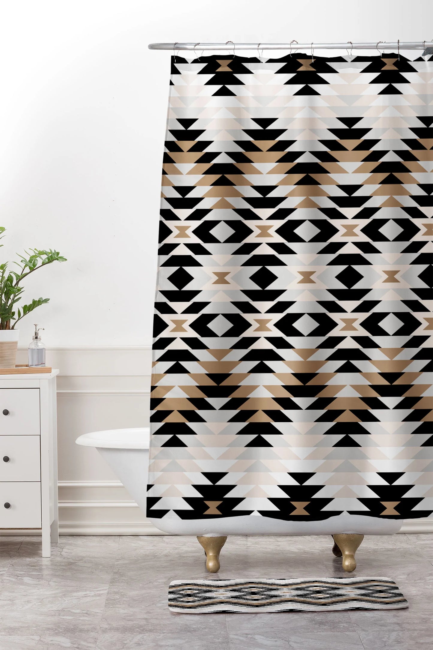 New Mexico Style Aztec Shower Curtain