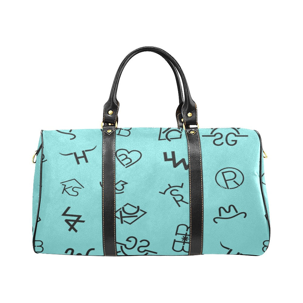 Turquoise Cattle Brands Small Travel Bag