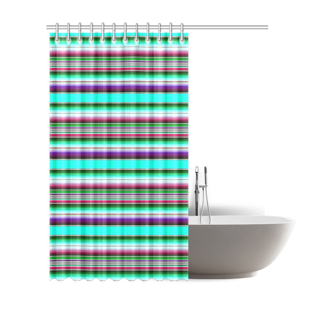 Turquoise Serape Shower Curtain  72"x84"