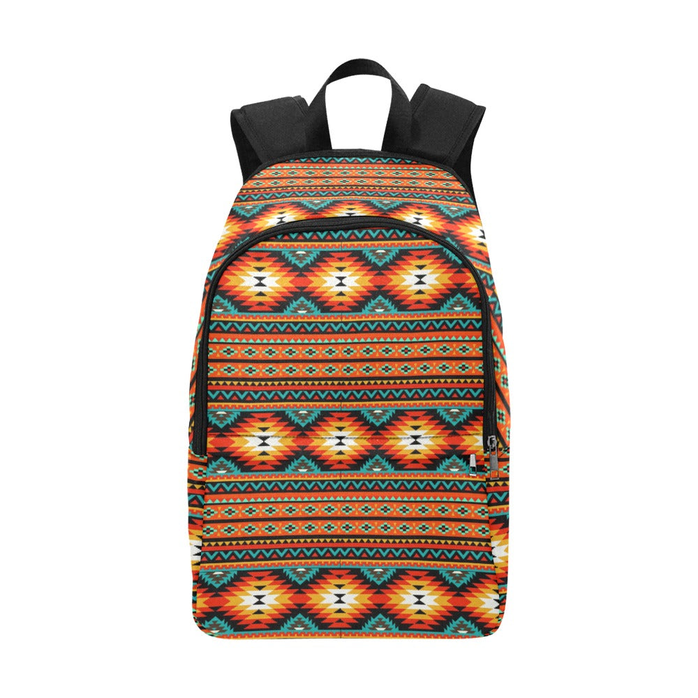 Orange Aztec Backpack