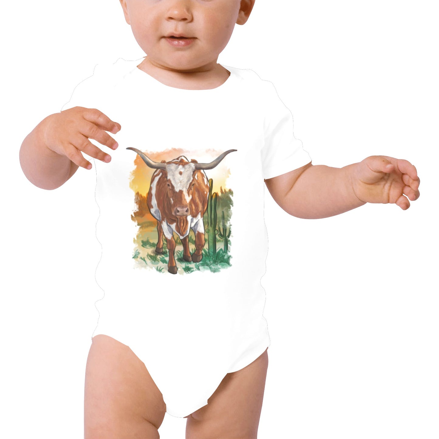 Cowboy in Training Longhorn Baby