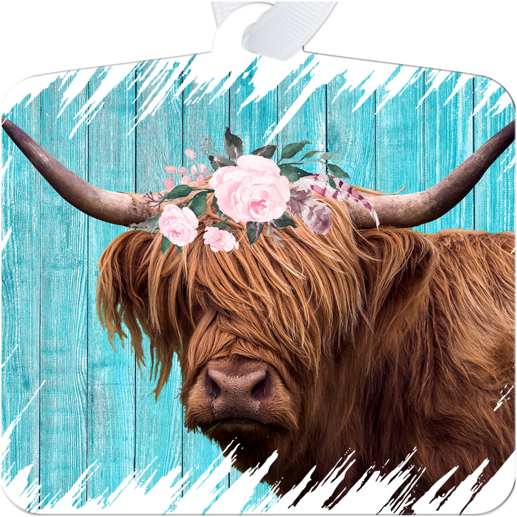 Highland Cow #2 Ornament - christmas, cow, hairy, highland, ornament, scottish, western -  - Baha Ranch Western Wear