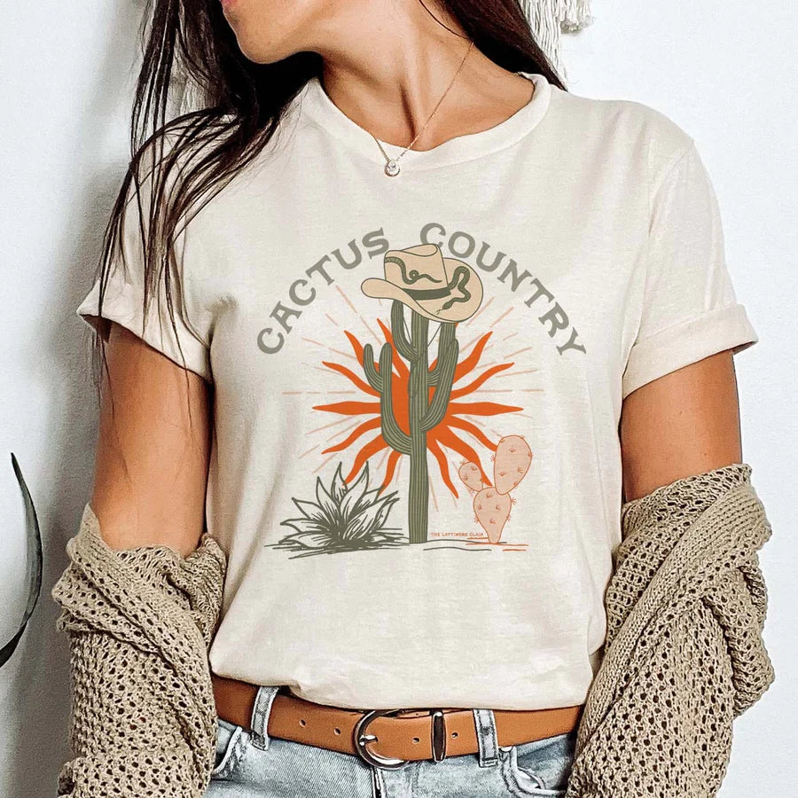 Cactus Country Tee - choice of colors