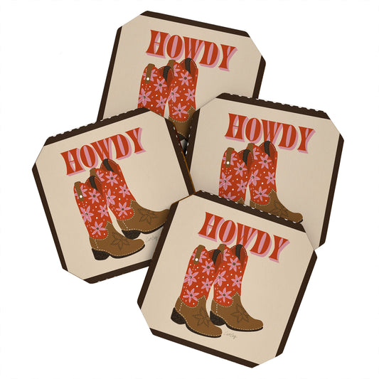 Howdy Cowgirl Coaster Set