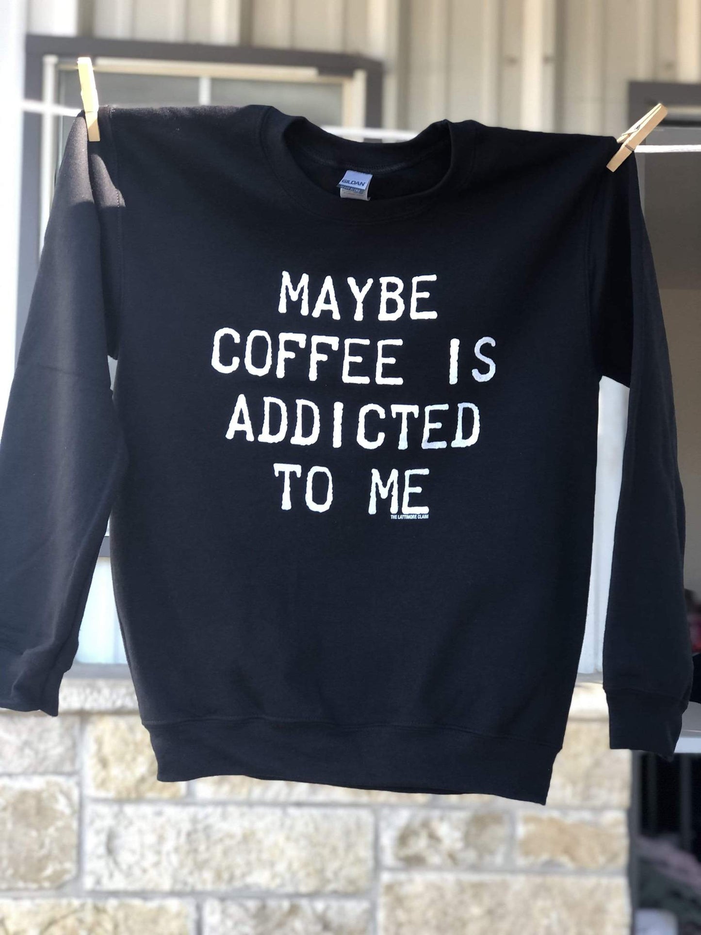 Coffee Sweatshirt - addict, boot, coffee, southwestern, sweat shirt, sweater, sweatshir, sweatshirt, western -  - Baha Ranch Western Wear
