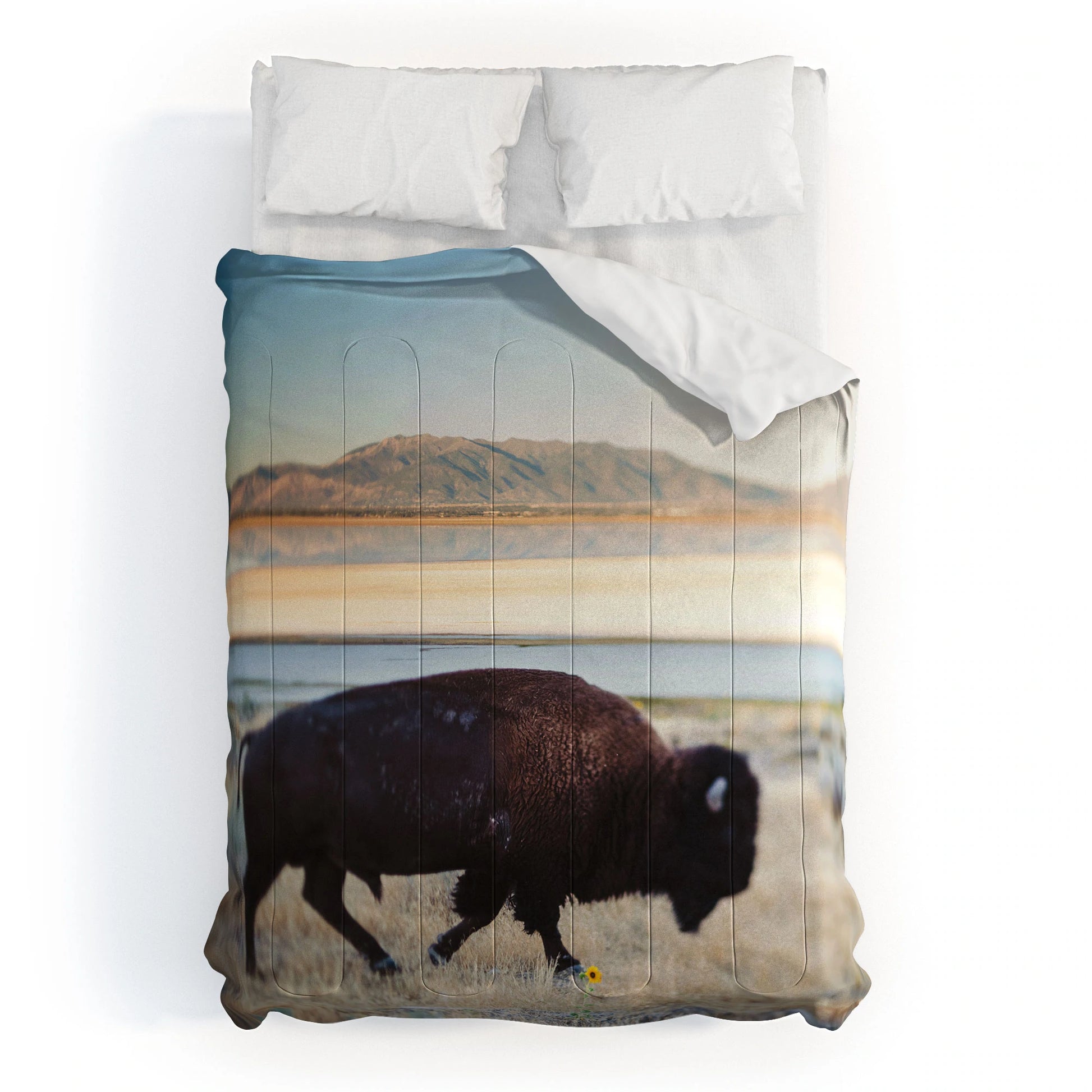 Buffalo Roam Comforter - bedding, blanket, buffalo, buffalo design, buffalo print, comforter, comforters, cow comforter, cowbedding, cowgirl, decor, home, home decor, homedecor, ranch, south western, southwest, southwestern., southwesternhomedecor, western, western bedding, western home decor, westernbedding, westerndecor, westernhomedecor - seldom is heard - Baha Ranch Western Wear