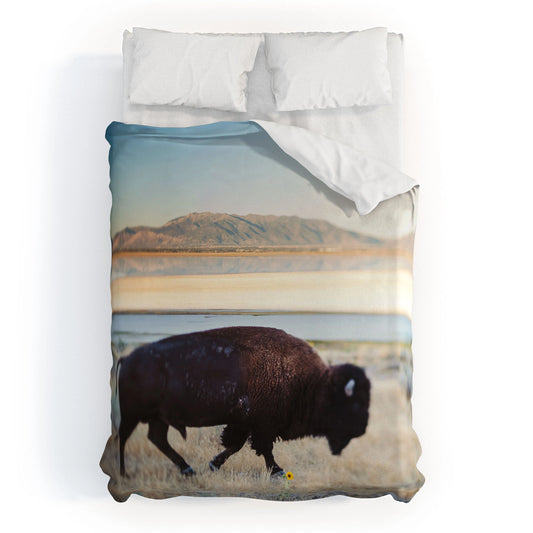 Buffalo Roam Duvet Cover - bedding, beddinng, bedspread, bison, blanket, buffalo, buffalo print, comforter, cover, decor, duvet, home decor, homedecor, ranch, southwestern, western, western bedding, western decor, western home decor, westernbedding, westerndecor, westernhomedecor -  - Baha Ranch Western Wear