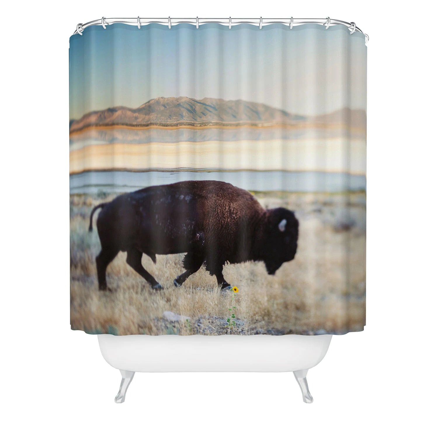 Buffalo Roam Curtain - bath, bathroom, bathroom decor, bathroomdecor, bison, curtain, decor, farm animals, home, home decor, rodeo, shower, shower curtains, shower curtians, western, western decor, western home decor, westernbath, westerndecor, westernhomedecor, westernshowercurtain -  - Baha Ranch Western Wear