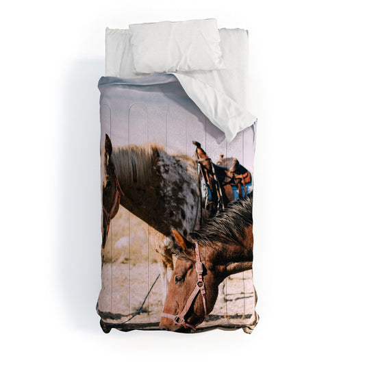 Working the Ranch Comforter - aztec, bedding, beddinng, blanket, comforter, comforters, cow, duvet, duvet cover, highland, home, horse comforter, pendleton, ranch, southwest, southwestern, western, westernbedding, working horse, working ranch -  - Baha Ranch Western Wear