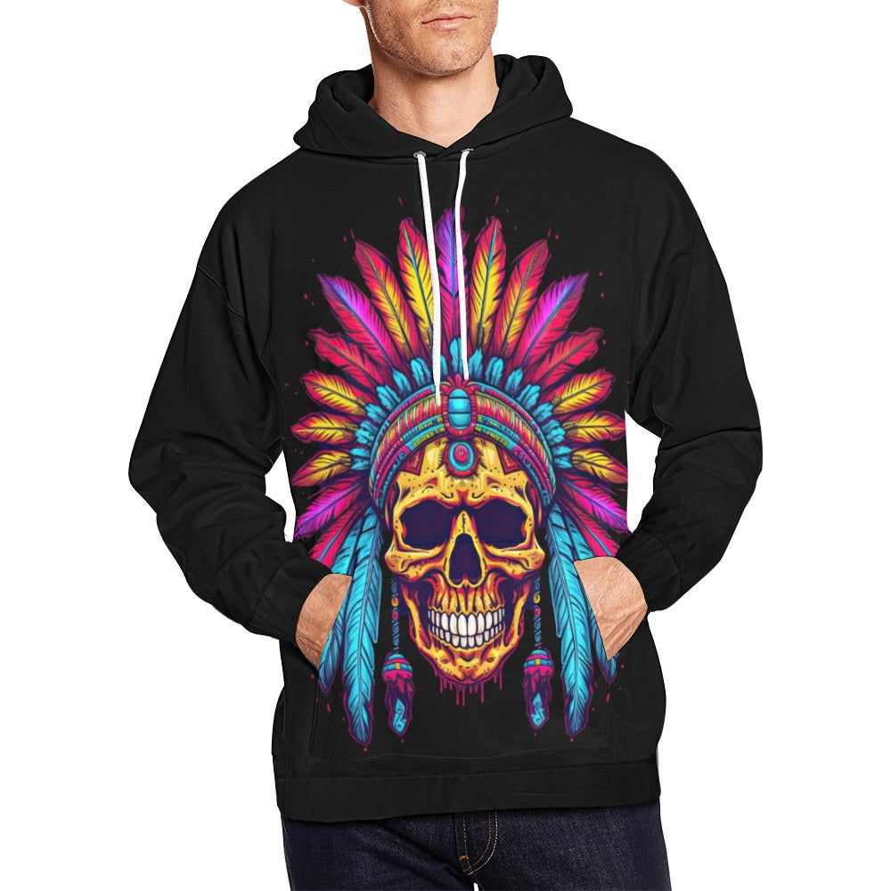 Indian store skull hoodie