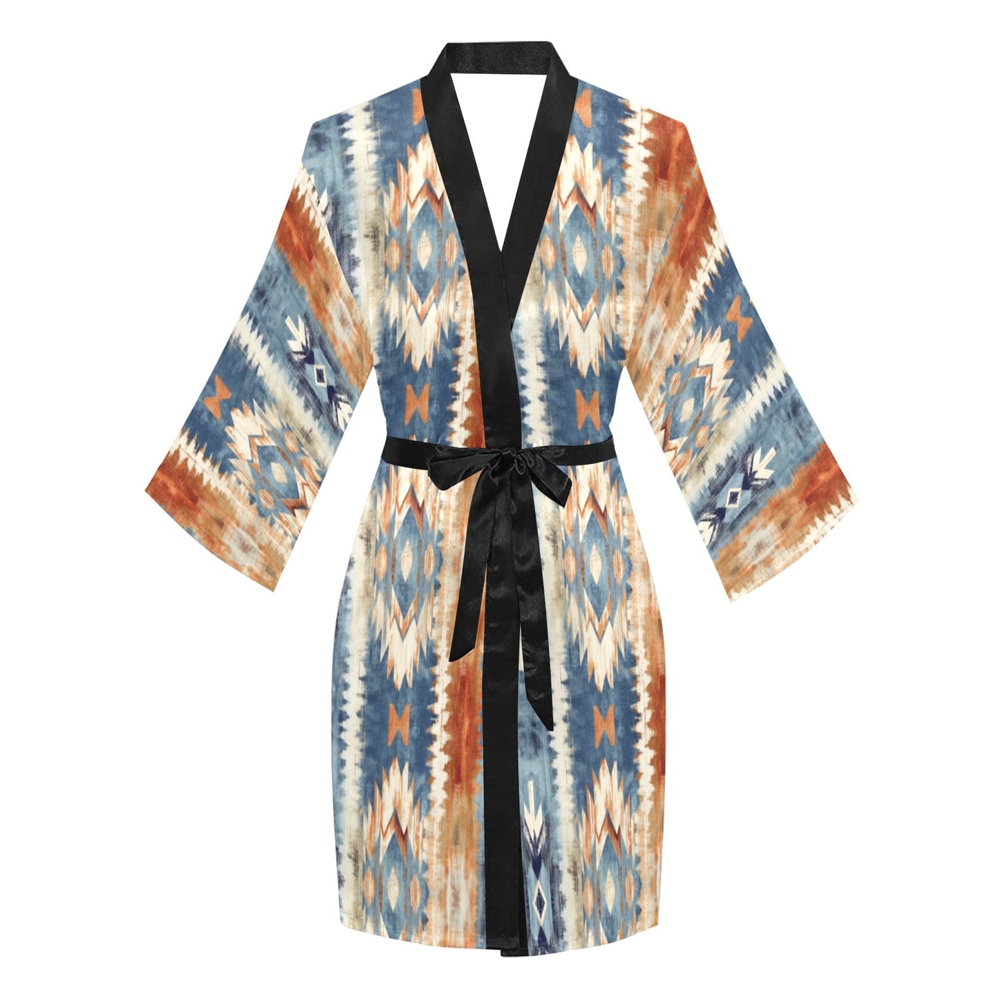 Blue Aztec Women's Lounge Kimono Robe