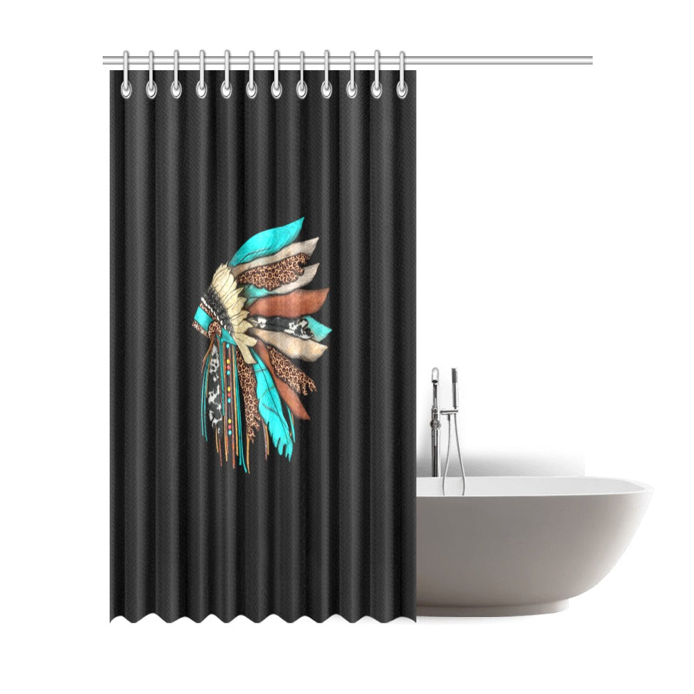 Indian Headdress Shower Curtain 72"x84"