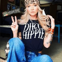 Dirty Hippie Tee - black, boho, dirty, graphic, hippie, shirt, tee, western -  - Baha Ranch Western Wear