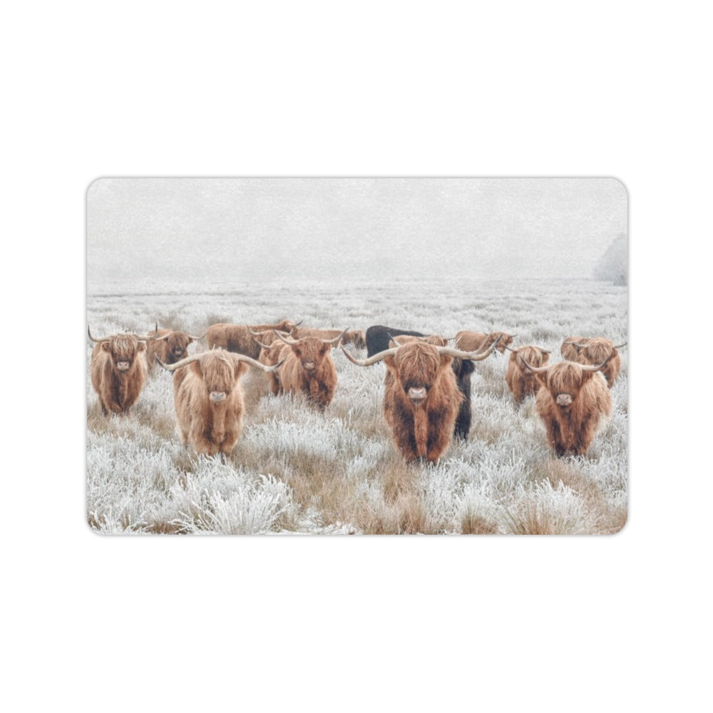 Highland Cow Herd Floor Mat Doormat 24" x 16"