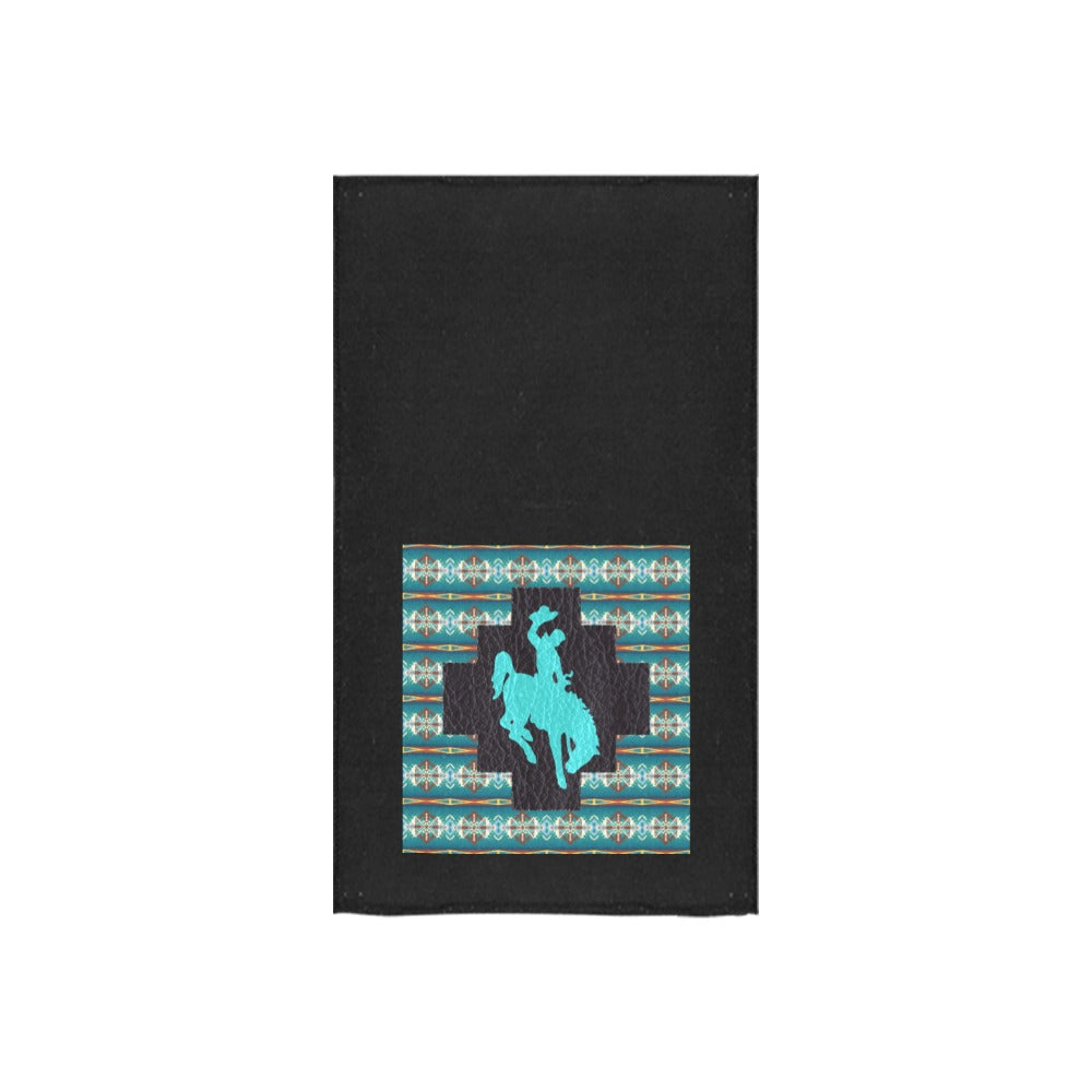 Turquoise Aztec Bronc Small Towel 16"x28"