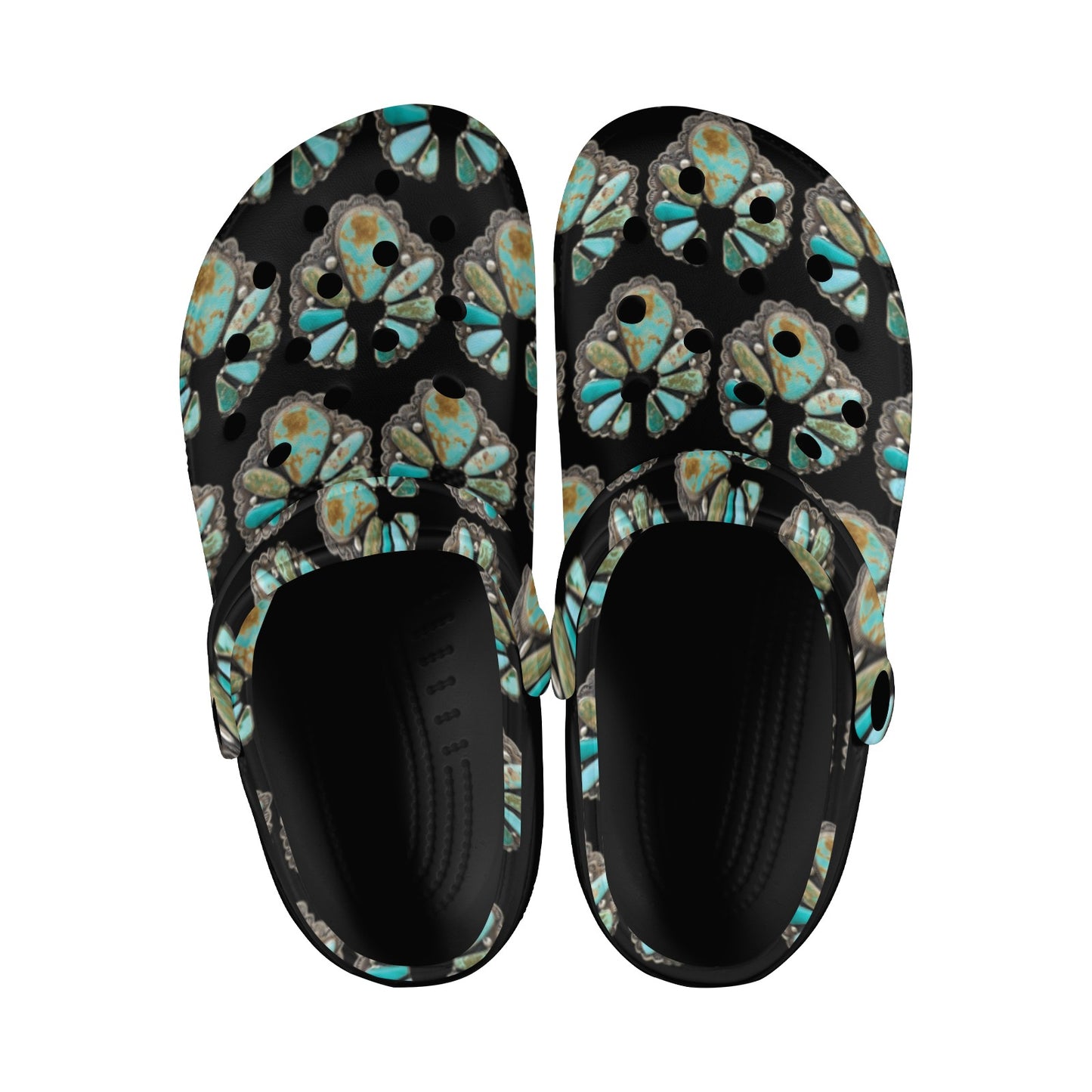 Turquoise Naja Clog Shoes