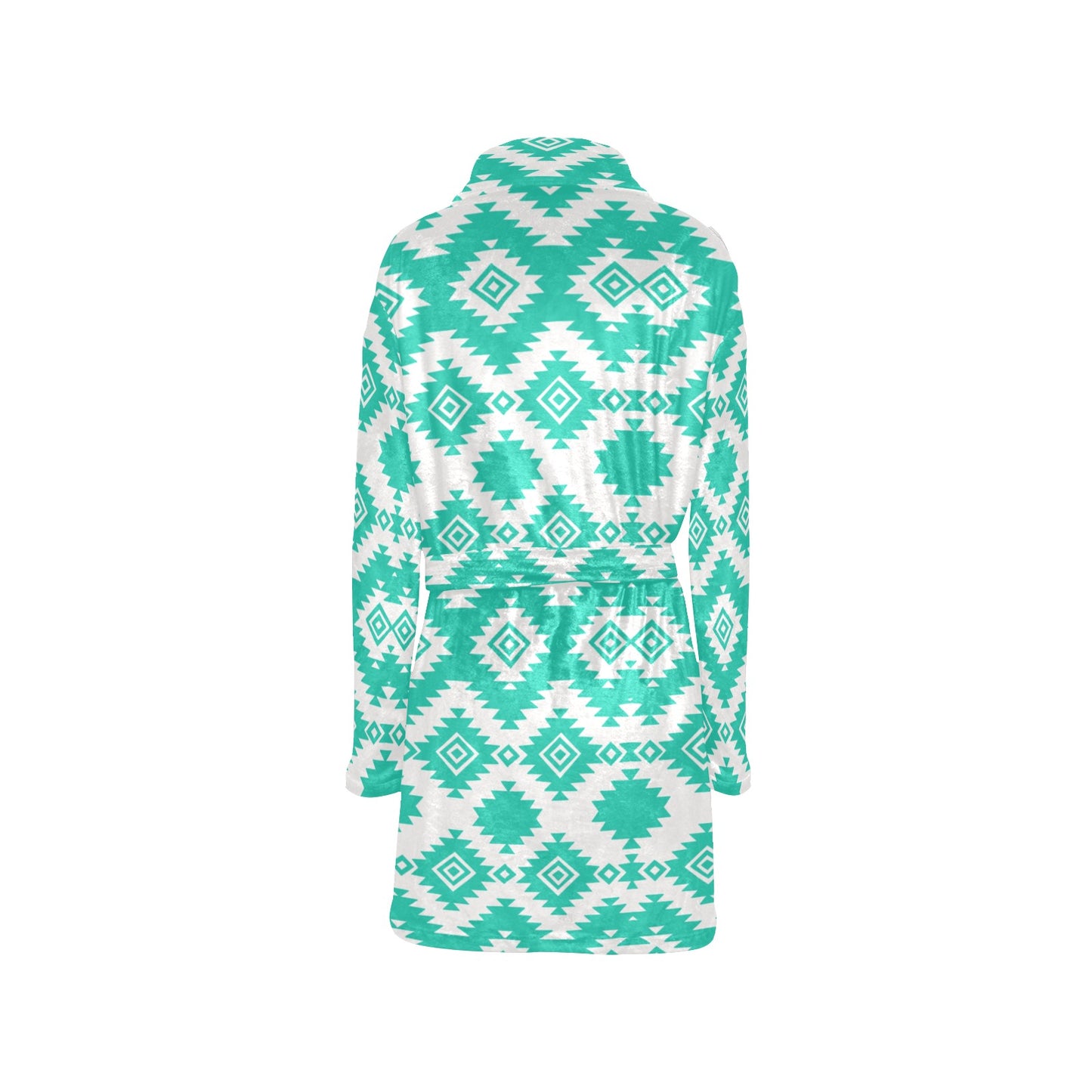 Turquoise Aztec Women's Western Bath Robe