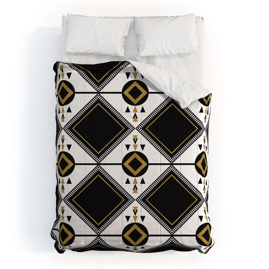 Black Gold Aztec Comforter