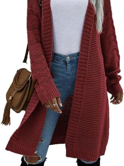 Open Front Long Sleeve Cardigan choice of colors