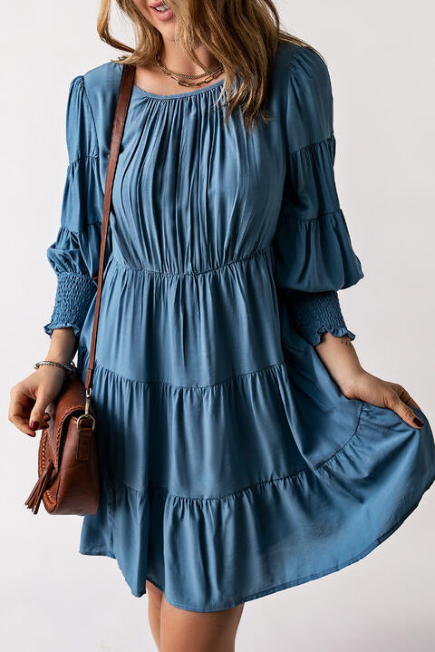 Ranchy Ruched Western Style Dress