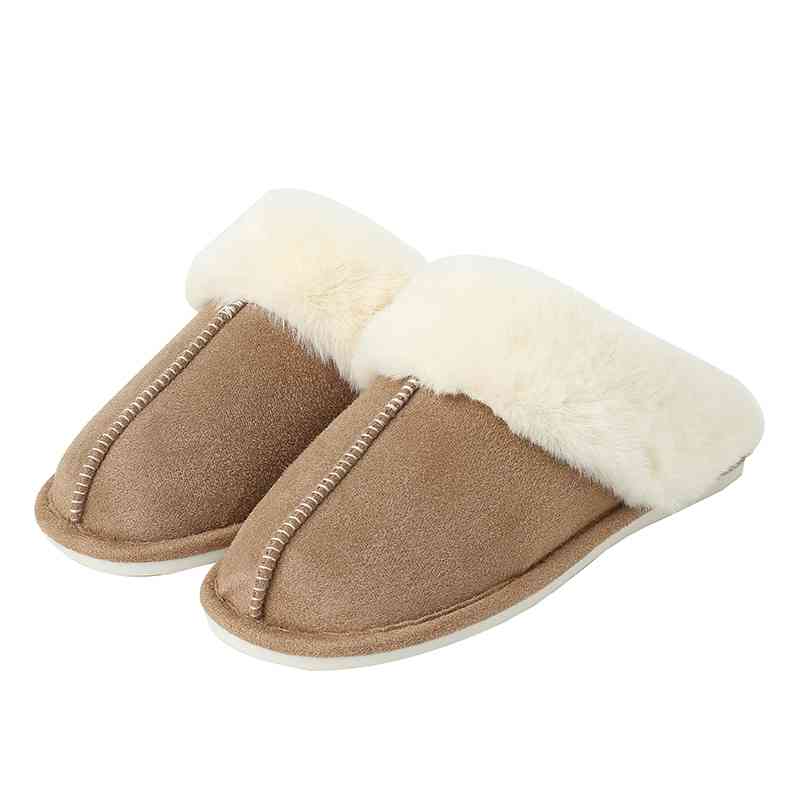 Faux Suede Cozy Slippers