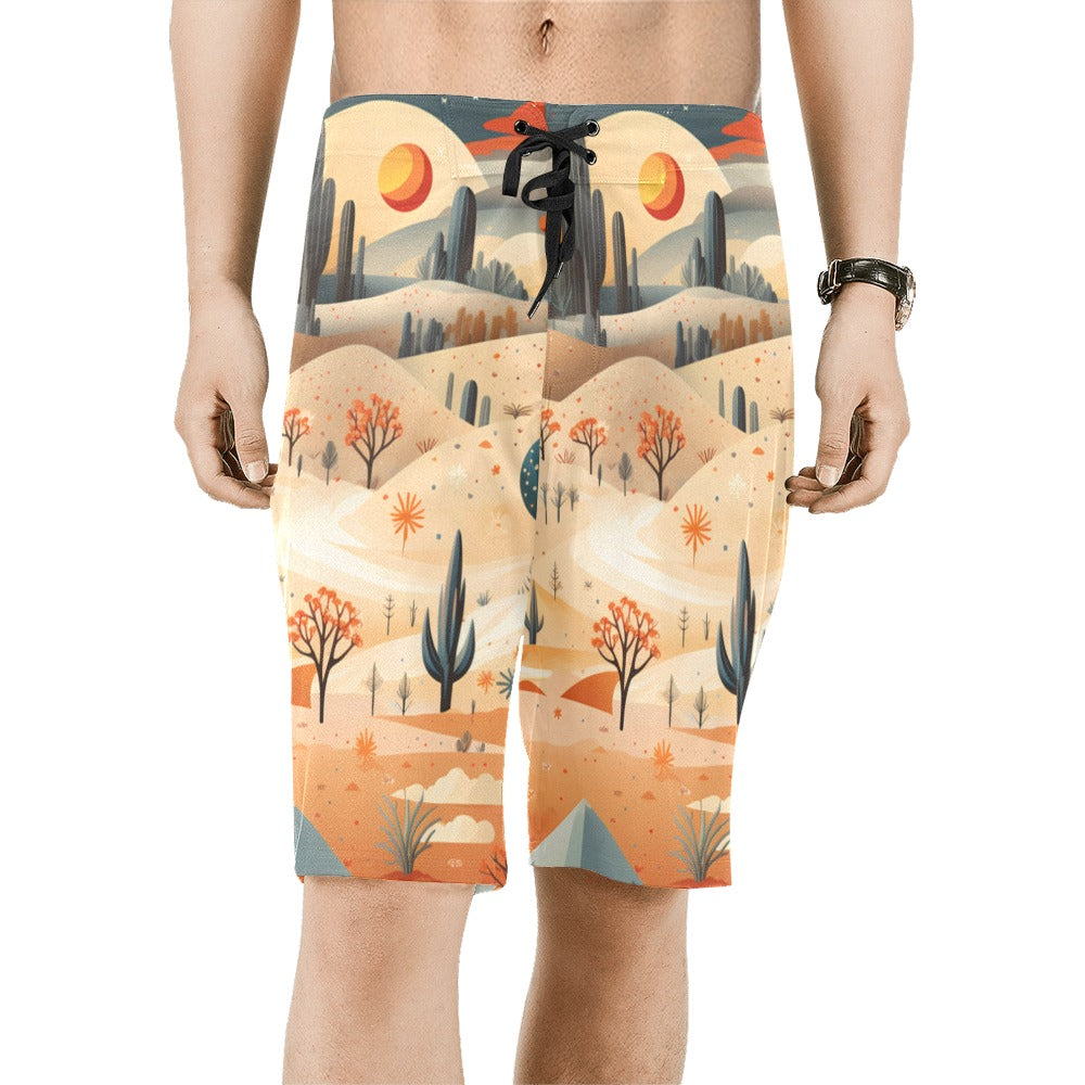 Southwestern Desert Men's Beach Board Shorts