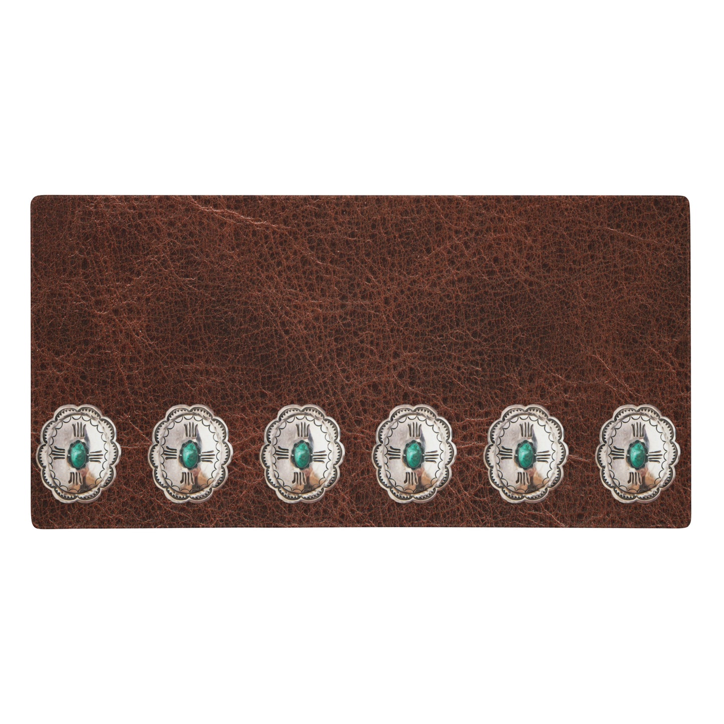 Leather Print & Concho Gaming mouse pad - concho, gaming, home office, leather, leather print, office, office accessories, pc games, pc gaming, work from home -  - Baha Ranch Western Wear