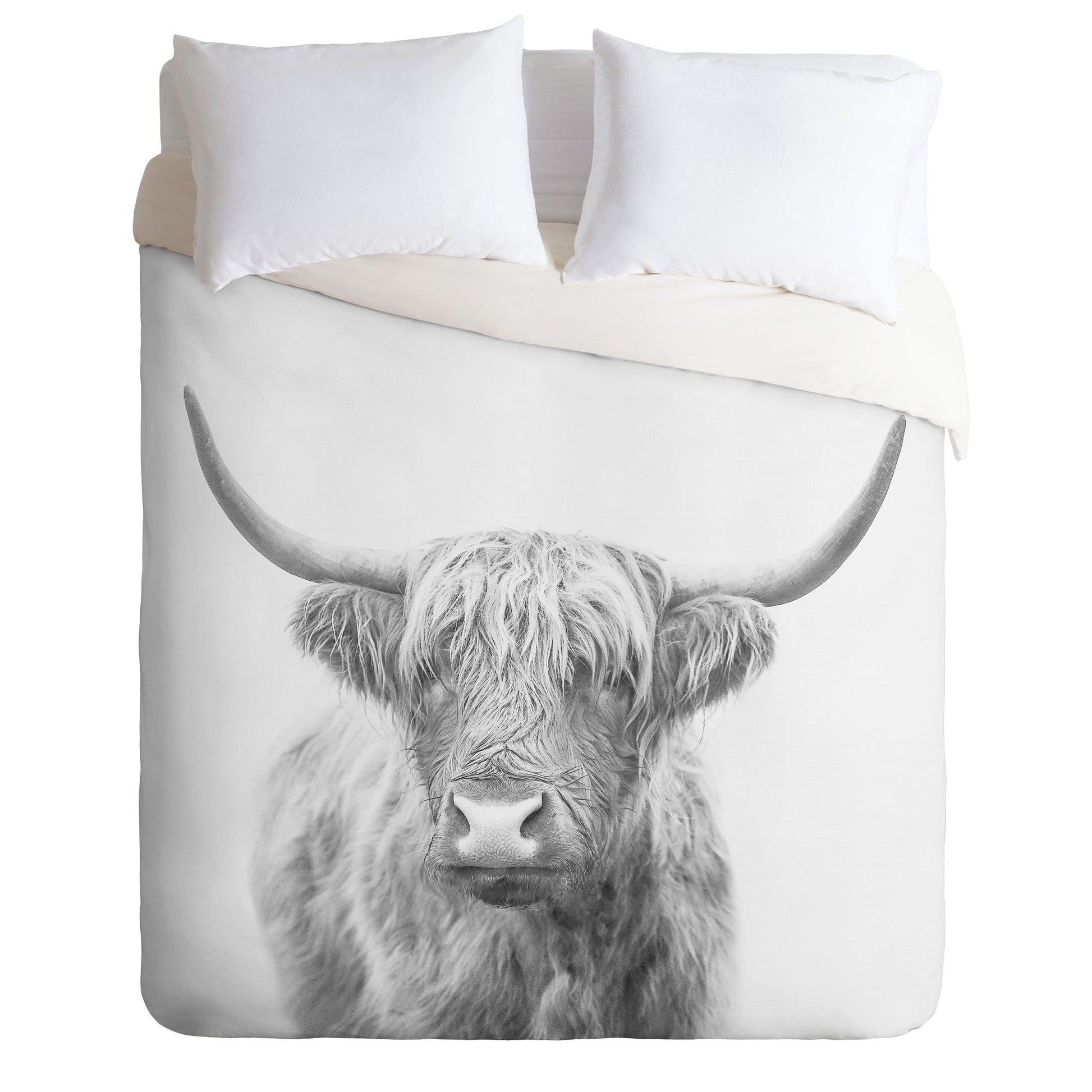 Highland Bull Duvet Cover - bedding, beddinng, bedspread, blanket, bull, bull head, bulls, comforter, cover, cow, cow print, cow prints, cow prnit, cowbedding, coww print, cowws, decor, duvet, farm, hairy, highland, highland cow, highland cows, highlandbull, highlandcattle, highlandcow, highlandcows, highlander, highlanders, highlands, home decor, homedecor, longhorn, ranch, southwestern, western, western decor, western home decor, westernbedding, westerndecor, westernhomedecor -  - Baha Ranch Western Wear