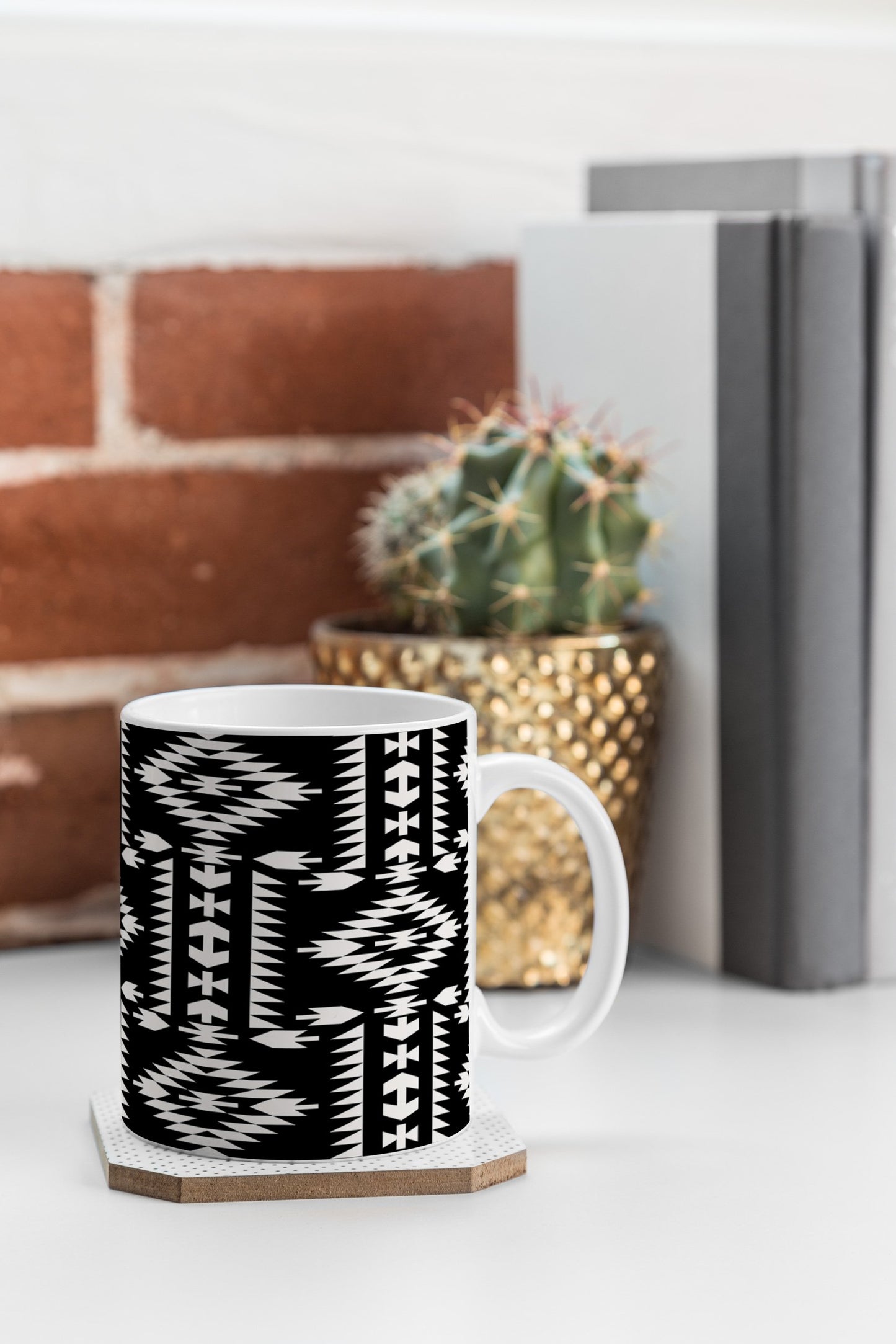 Geo Panel Aztec Mug Set -set of 2 or 4 - #aztec, aztec blanket, aztec blanket print, aztec design, aztec designs, aztec print, aztec prints, azteca, aztecc, aztecprint, aztecs, bohemian, bohemian design, boho print, boho., bohowestern, coffee, coffee cup, coffee cups, coffee mug, coffeee, cup, cups, decor, home, kitchen, mug, mugs, southwest aztec, southwestern, western, western boho -  - Baha Ranch Western Wear