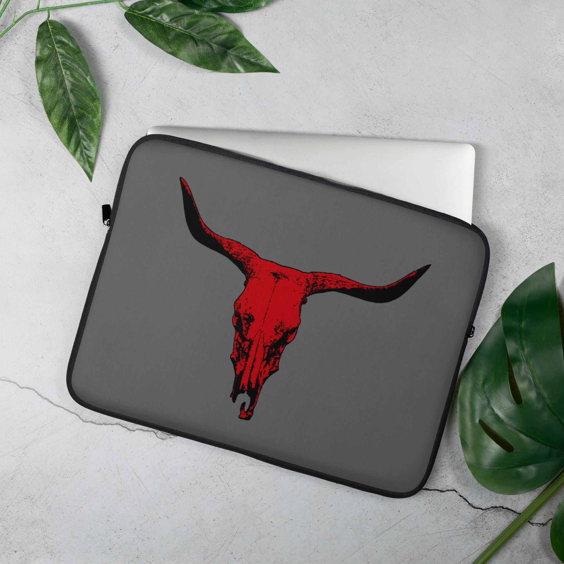Red Bull Laptop Sleeve - bull, bull skull, laptop, laptop sleeve, red bull, sleeve -  - Baha Ranch Western Wear