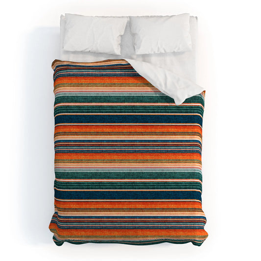 Southwest Serape Stripe Orange Duvet Cover - aztec, aztec design, aztec designs, aztec print, aztecprint, bedding, beddinng, bedspread, blanket, comforter, cover, cowgirl, cowgirl style, cowgirlstyle, decor, duvet, home decor, homedecor, ranch, serape, southwest aztec, southwestern, western, western bedding, western decor, western home decor, westernbedding, westerndecor, westernhomedecor -  - Baha Ranch Western Wear