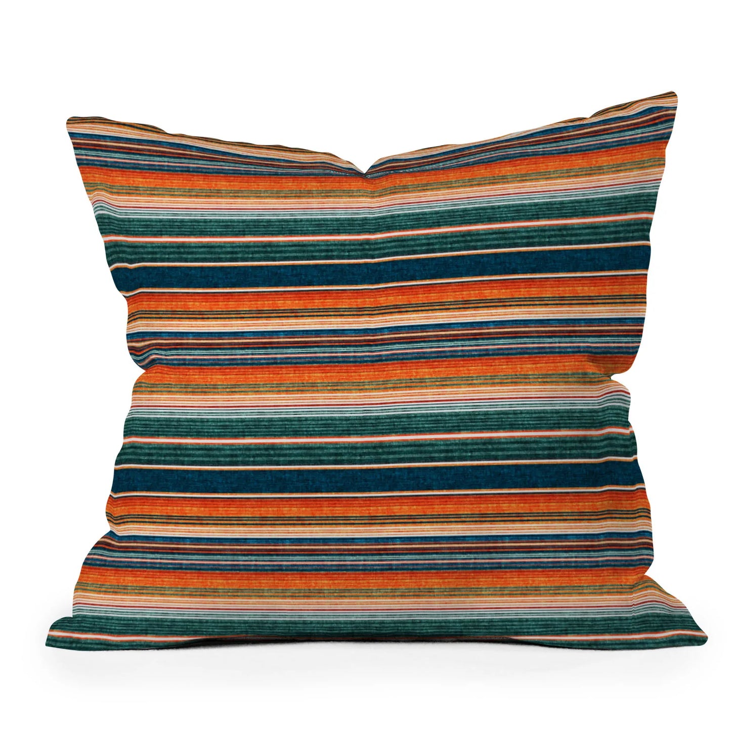 Serape Southwest Stripe Orange Pillow Choice of Sizes