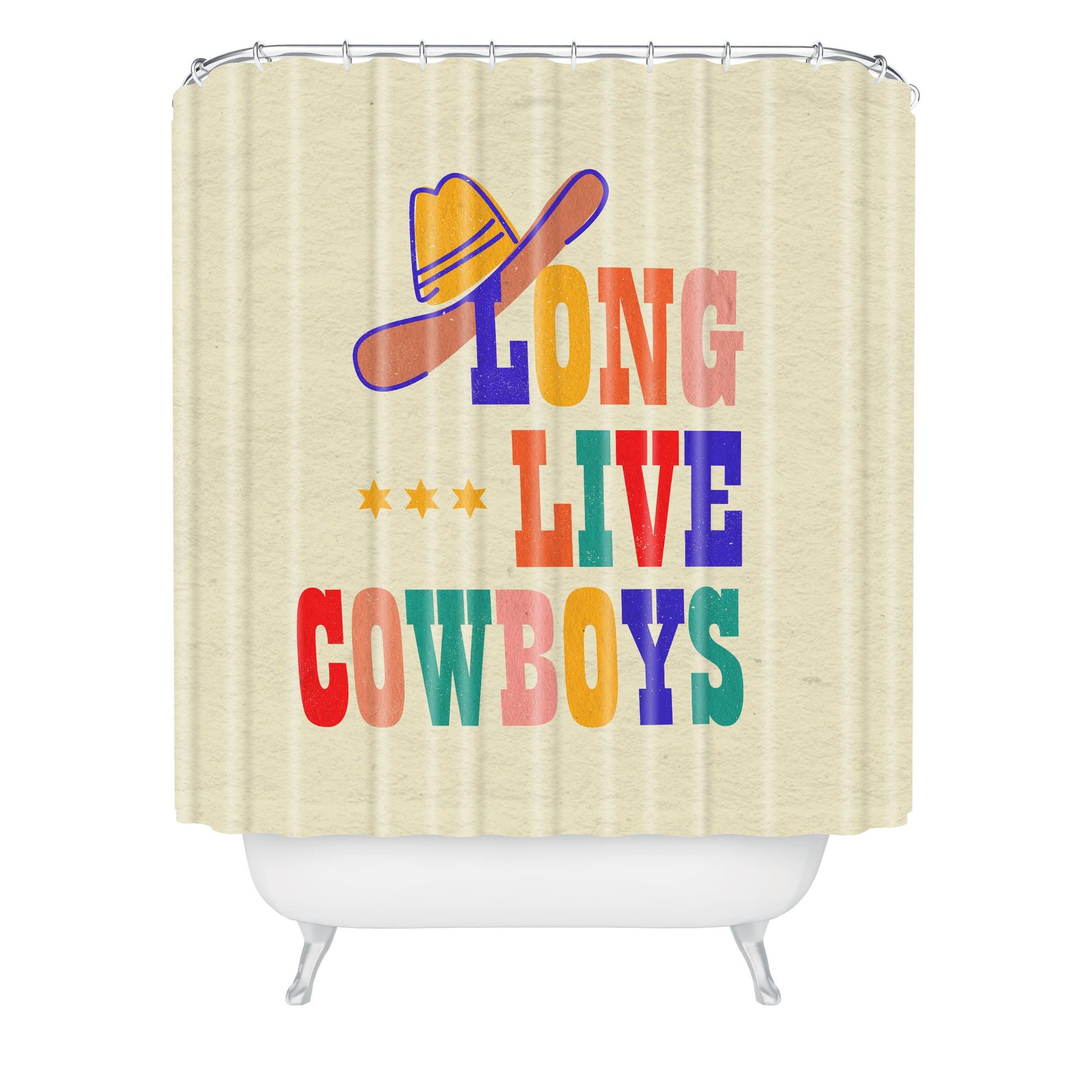 Long Live Cowboys Shower Curtain - bathroom, bathroom decor, cowboy, cowboy hat, cowboys, curtain, decor, home, home decor, homedecor, live, long, longlivecowbos, longlivecowboys, ranch, rodeo, shower, southwesterndecor, southwesternhomedecor, wester, western, western decor, western home decor, westernbath, westerndecor, westernhomedecor, westernshowercurtain -  - Baha Ranch Western Wear