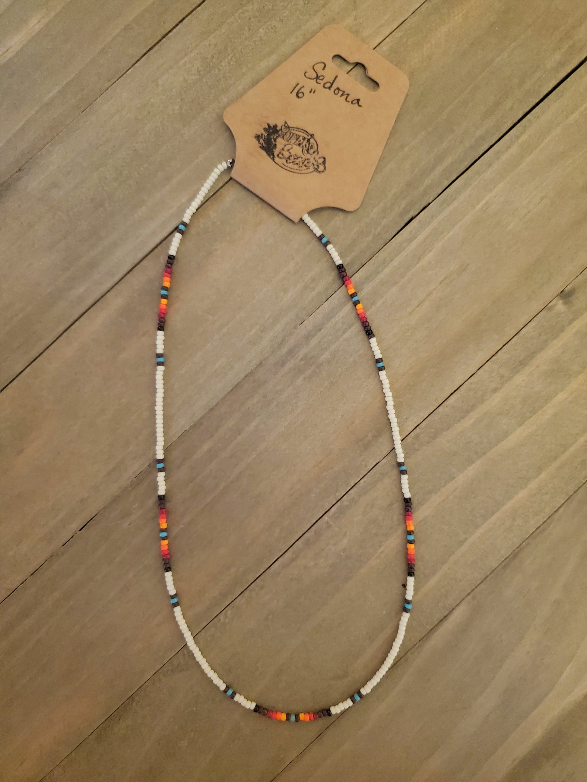 Sedona Necklace - beaded, beads, choker, hoops, jewelry, native, necklace, southwestern, southwestern jewelry, southwestern necklace -  - Baha Ranch Western Wear
