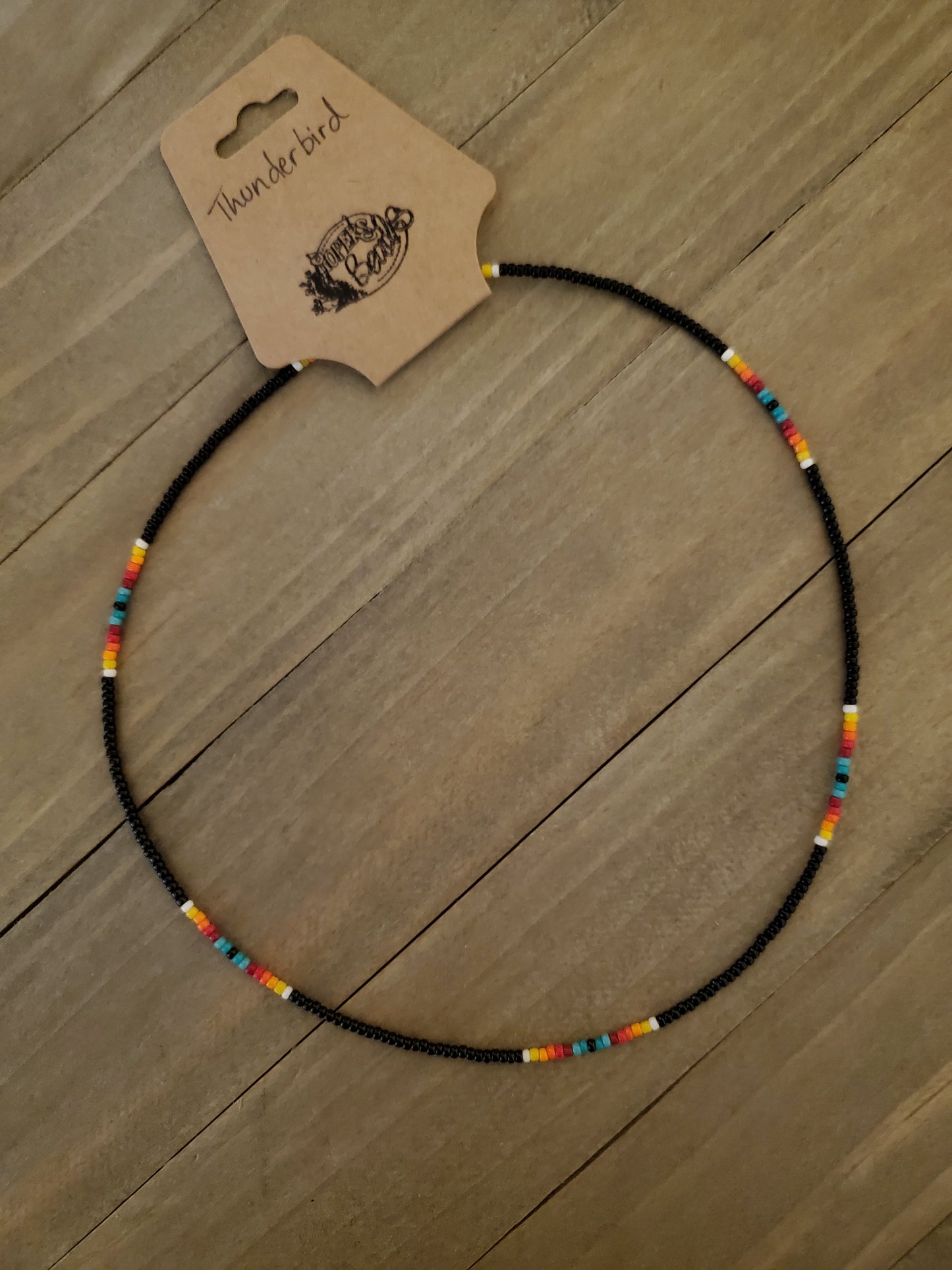 Thunderbird Necklace - beaded, beads, choker, hoops, jewelry, native, necklace, southwestern, southwestern jewelry, southwestern necklace -  - Baha Ranch Western Wear