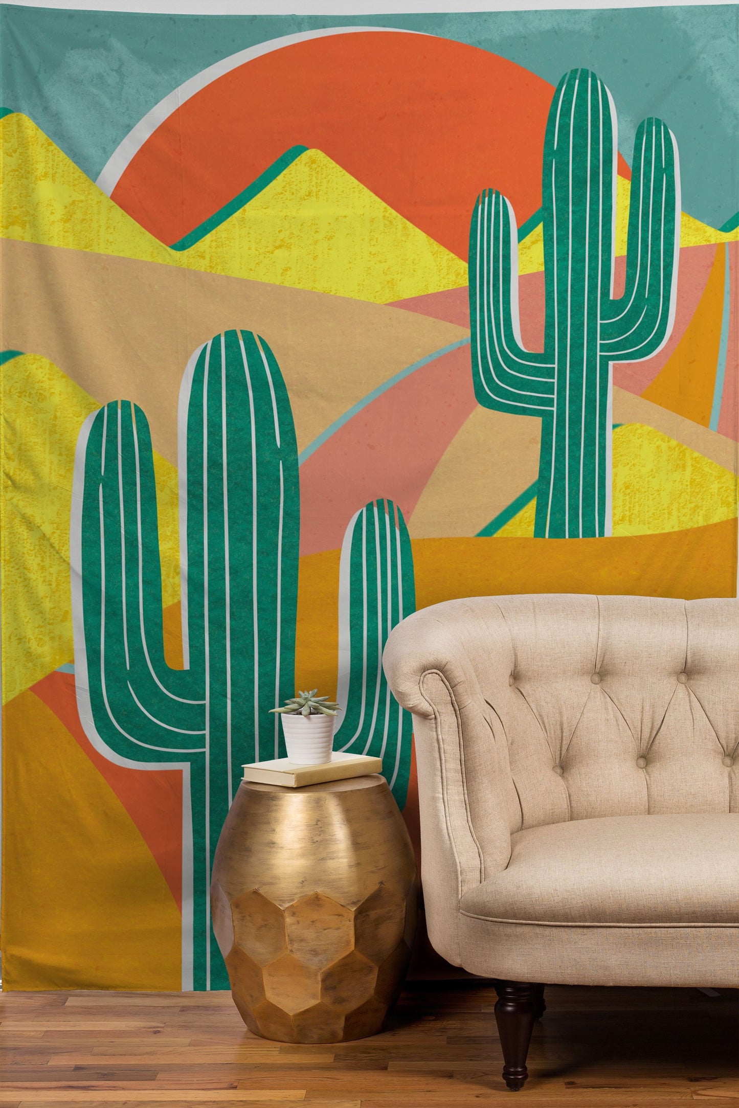Cactus Road Tapestry - cactus, decor, desert, picture, southwestern, wall, walldecor, western -  - Baha Ranch Western Wear