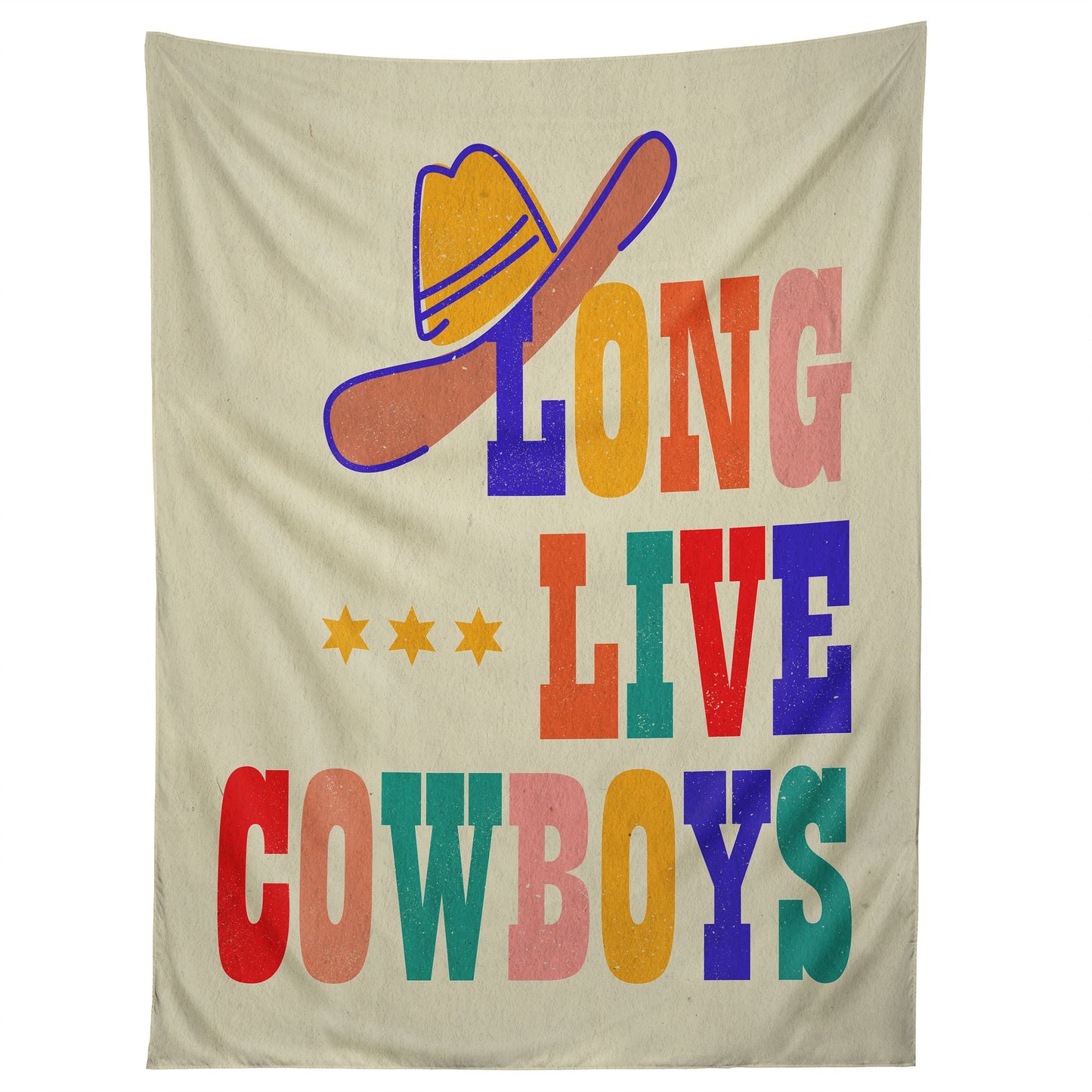 Long Live Cowboys Tapestry choice of sizes - cactus, decor, desert, picture, southwestern, wall, walldecor, western -  - Baha Ranch Western Wear