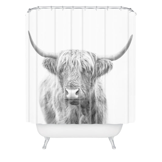 Highland Cow Shower Curtain - bathroom, cow, curtain, decor, hairy, highland, home, ranch, rodeo, shower, western, westernhomedecor, westernshowercurtain -  - Baha Ranch Western Wear