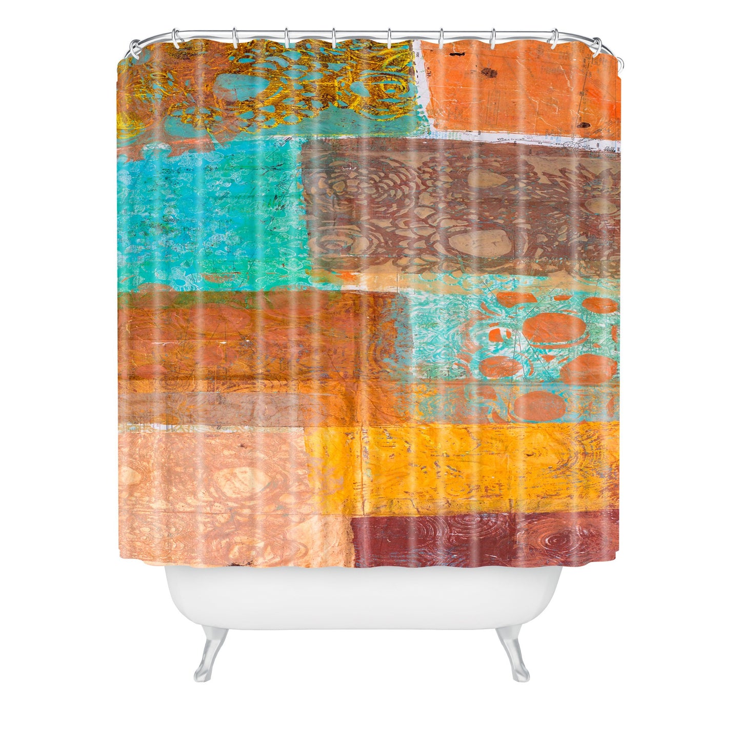 Turquoise Rustic Boards Shower Curtain - bathroom, boards, cow, cowgirl, curtain, decor, hairy, highland, home, home decor, homedecor, ranch, rodeo, rustic, shower, shower curtains, shower curtians, southwestern, southwesterndecor, southwesternhomedecor, turquoise, turquoise boards, western, western decor, western home decor, westerndecor, westernhomedecor, westernshowercurtain -  - Baha Ranch Western Wear