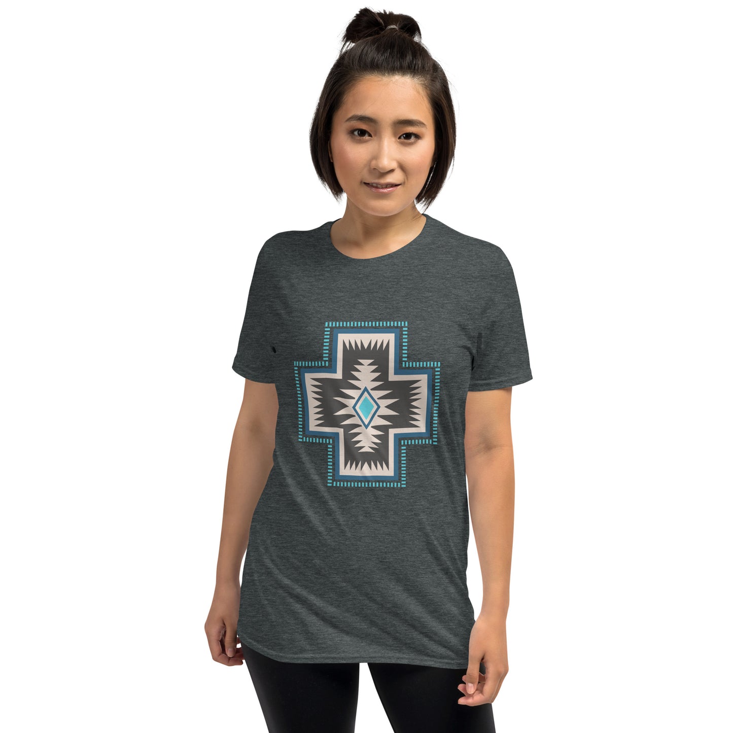 Aztec Cross Short-Sleeve Unisex T-Shirt - aztec, aztec cross, cross, tee, tshirt, unisex -  - Baha Ranch Western Wear