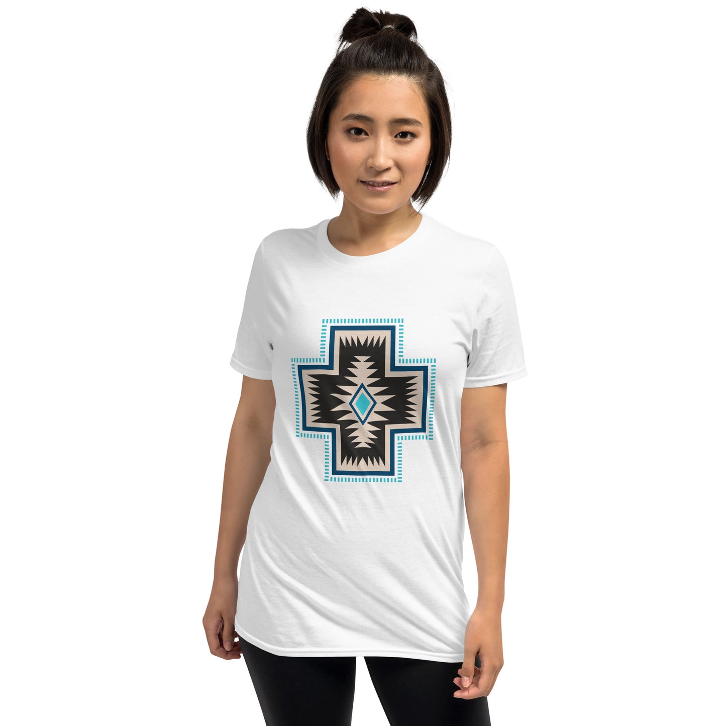 Aztec Cross Short-Sleeve Unisex T-Shirt - aztec, aztec cross, cross, tee, tshirt, unisex -  - Baha Ranch Western Wear
