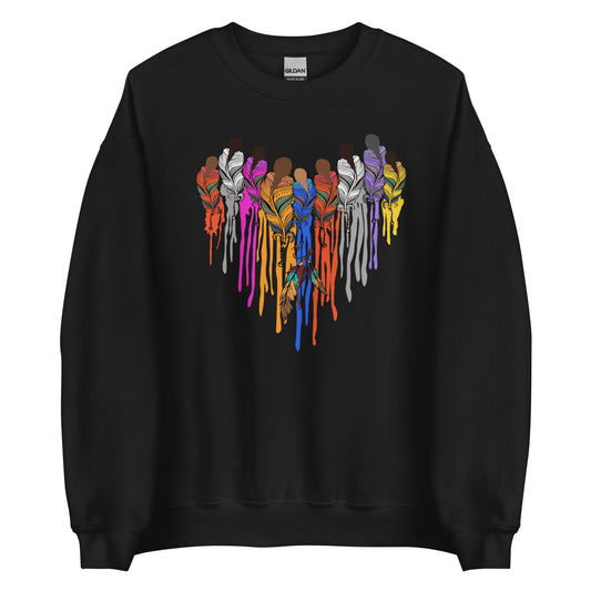 Native Heart Unisex Sweatshirt - native, native heart, sweatshirt -  - Baha Ranch Western Wear