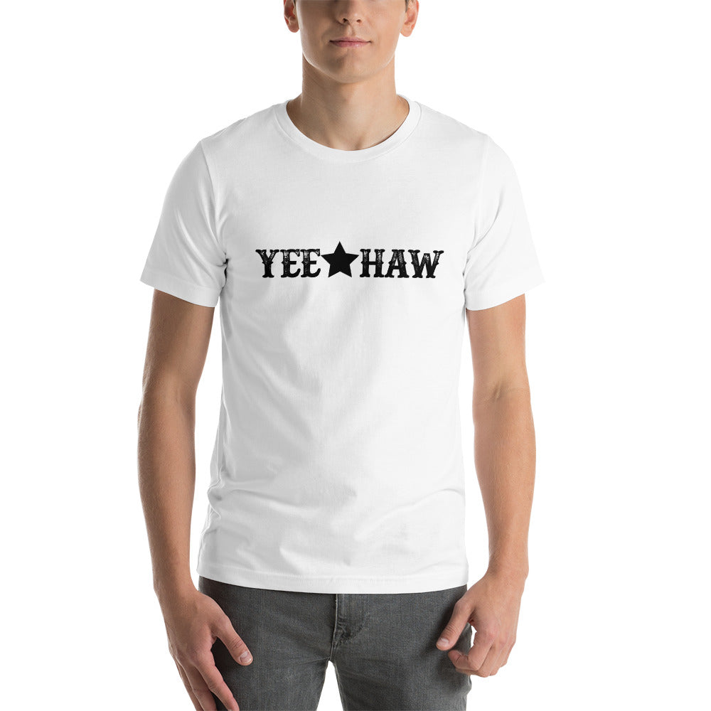 Yeehaw Tee - bella canvas, cowgirl, graphic, graphic t, graphic tee, graphic tees, southwestern, tee, tshirt, unisex, unisex fit, unisex shirt, unisex tee, western, western graphic, westerngraphictee, white, white tee, white tshirt, yee haw, yeehaw -  - Baha Ranch Western Wear