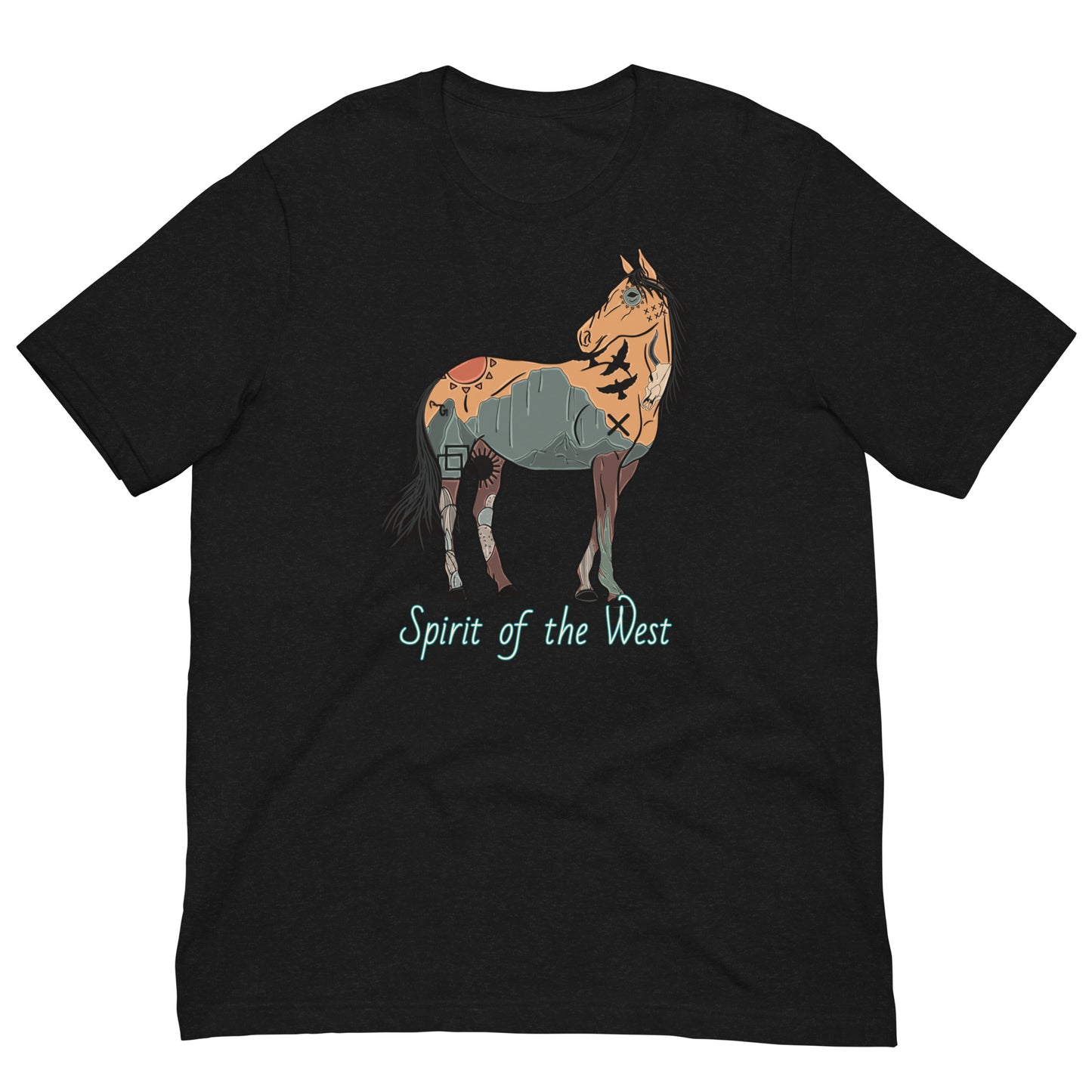 Spirit Of The West Unisex Tee - graphic te, graphic tee, horse, southwest, spirit, spirit of the west, tee, tees, tshirt -  - Baha Ranch Western Wear