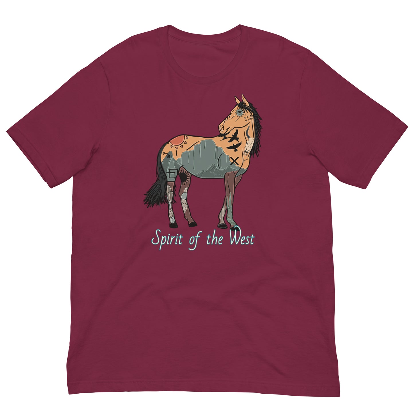 Spirit Of The West Unisex Tee - graphic te, graphic tee, horse, southwest, spirit, spirit of the west, tee, tees, tshirt -  - Baha Ranch Western Wear