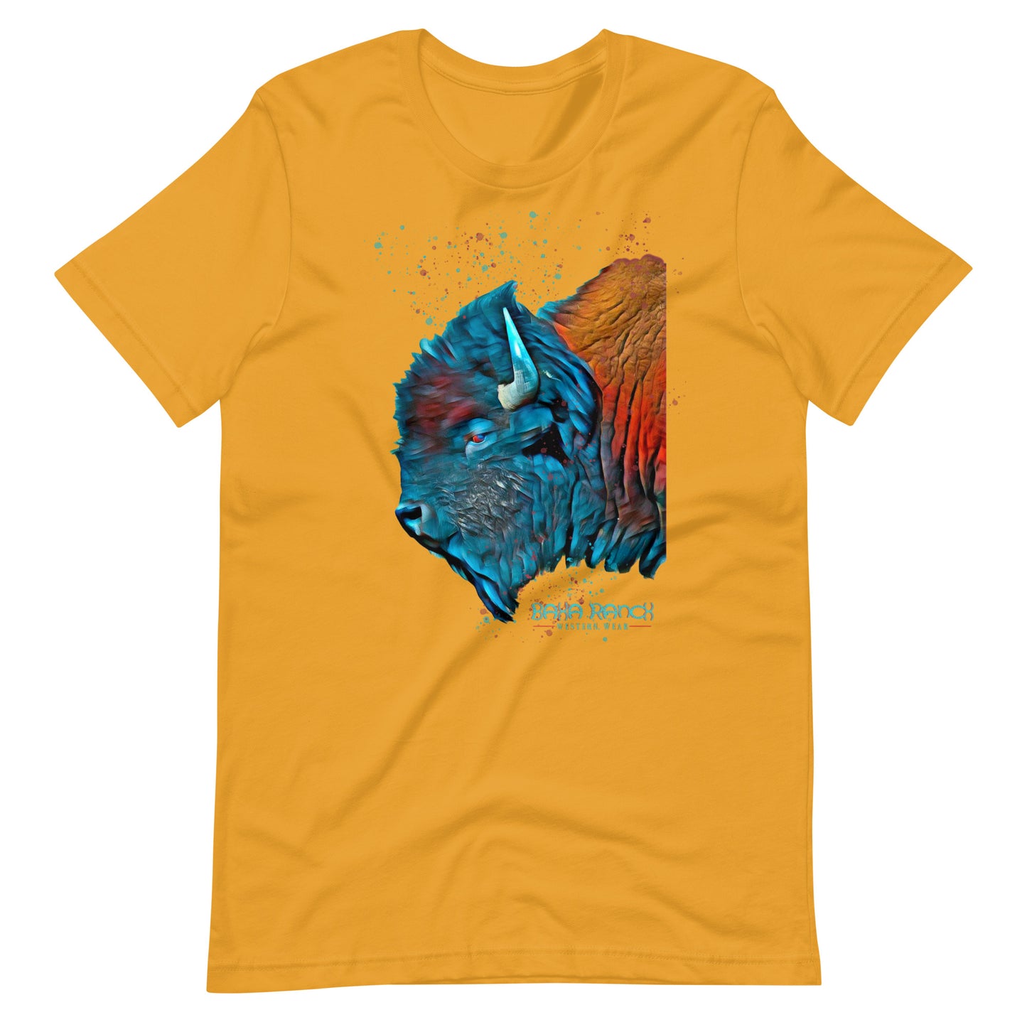 Watercolor Bison Unisex Tee - bison, tee, tees, tshirt, unisex, watercolor -  - Baha Ranch Western Wear